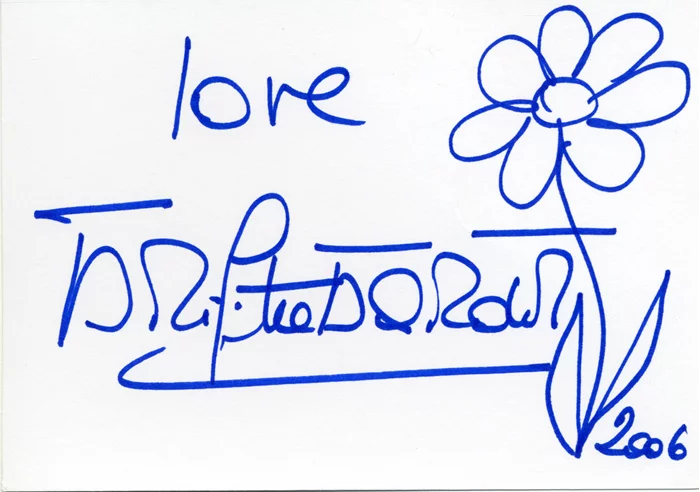Brigitte Bardot autograph