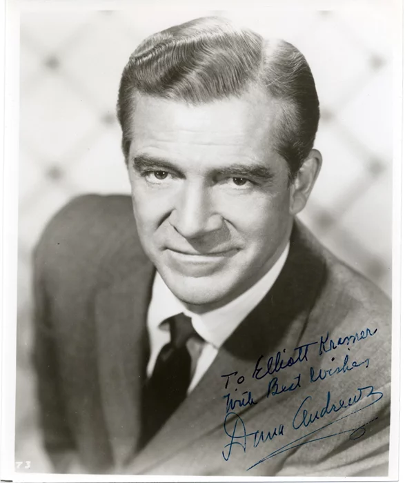 Dana Andrews autograph