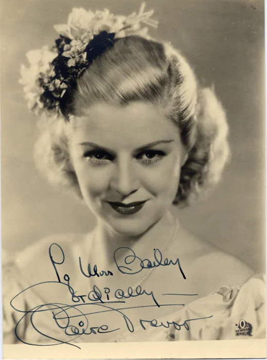 Claire Trevor autograph