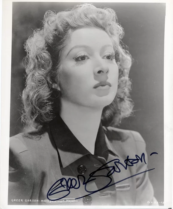 Greer Garson autograph
