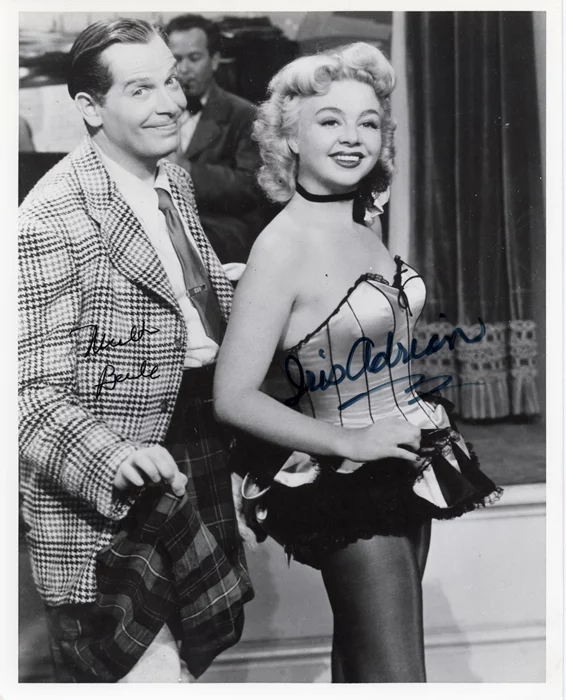 Milton Berle & Iris Adrian autograph