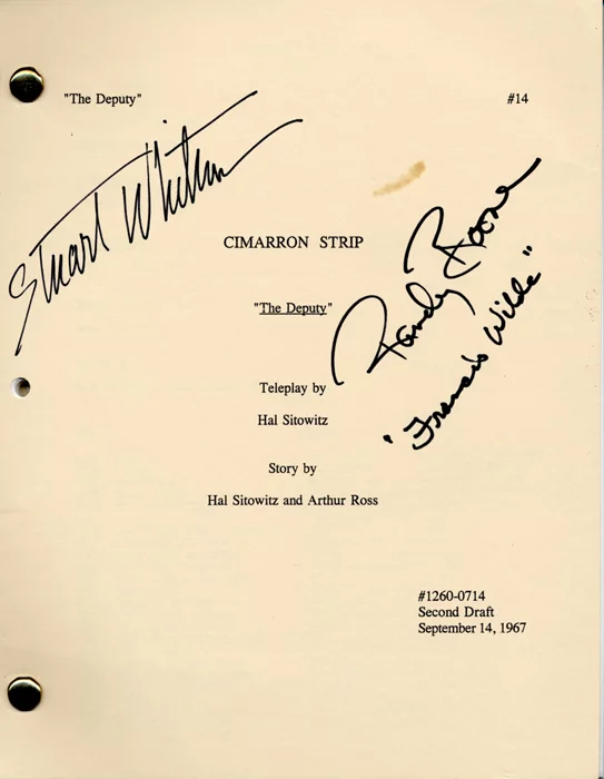 Cimarron Strip Script autograph