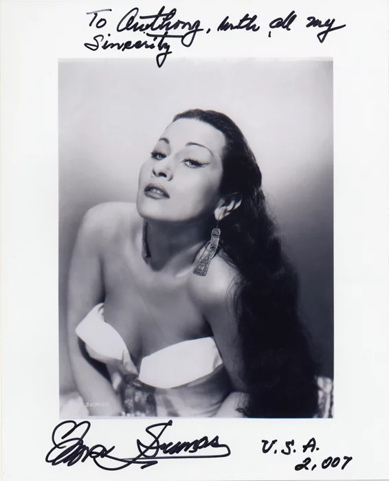 Yma Sumac autograph