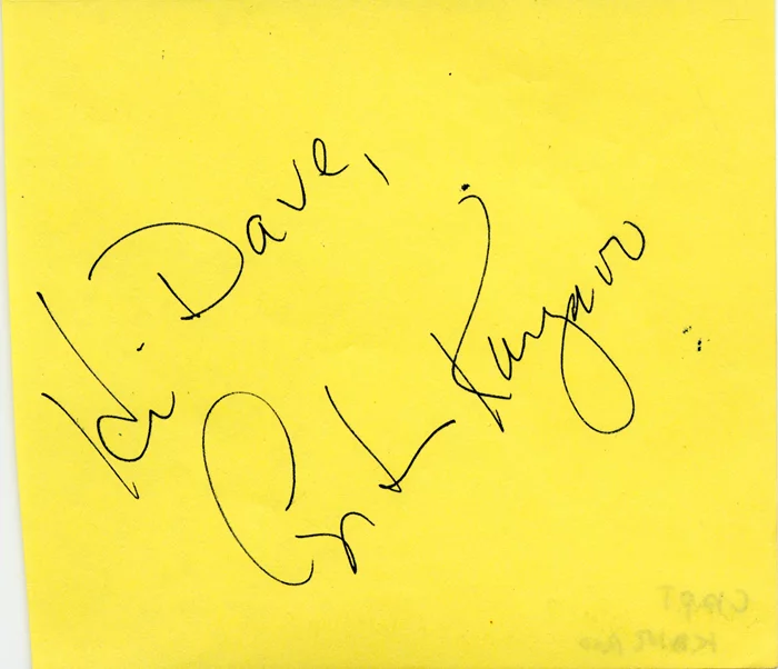 Captain Kangaroo autograph