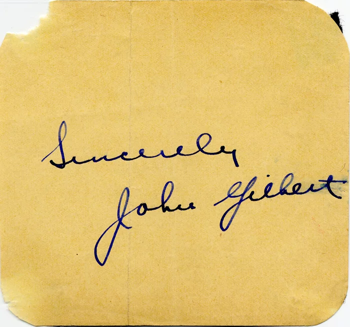 John Gilbert autograph