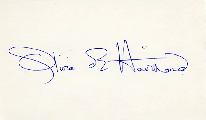 Olivia DeHavilland autograph
