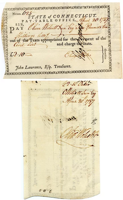 Oliver Wolcott Jr. autograph