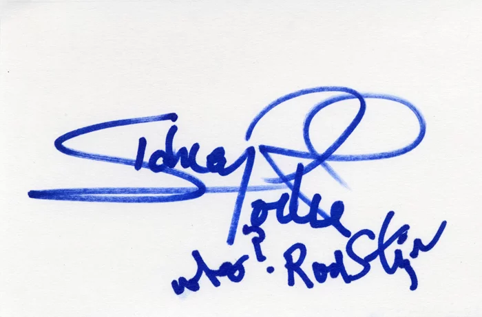 Sidney Poitier & Rod Steiger autograph