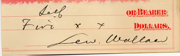 Lew Wallace autograph