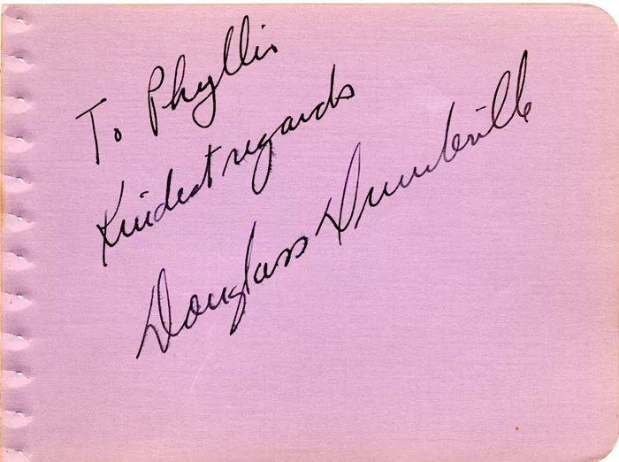 Douglass Dumbrille autograph
