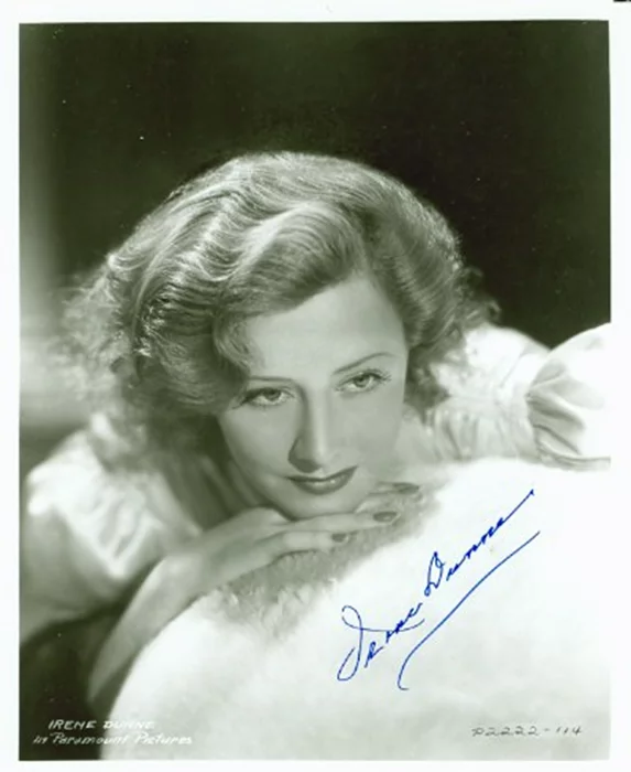 Irene Dunne autograph