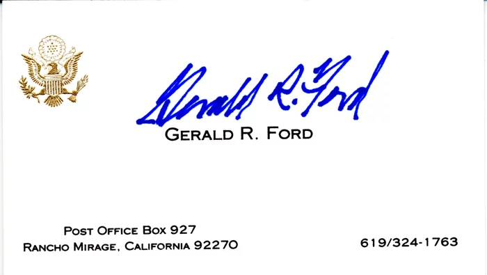 Gerald Ford autograph