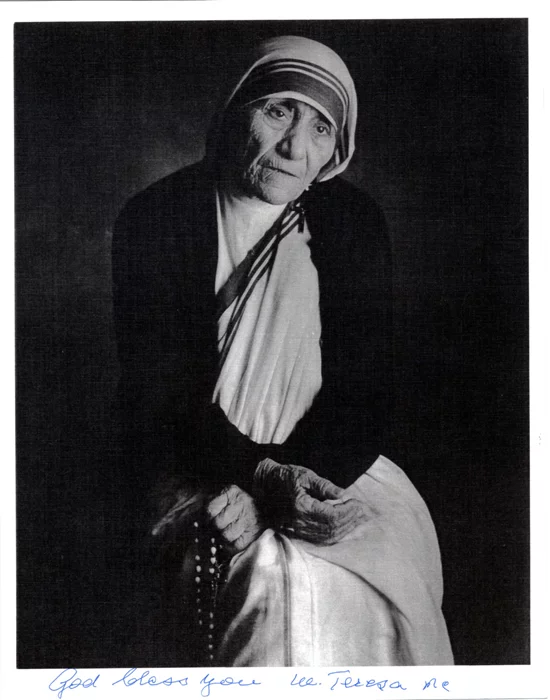 Mother Teresa autograph