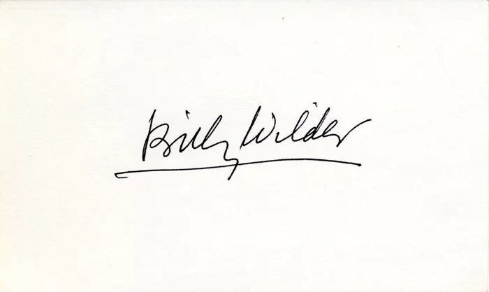 Billy Wilder autograph