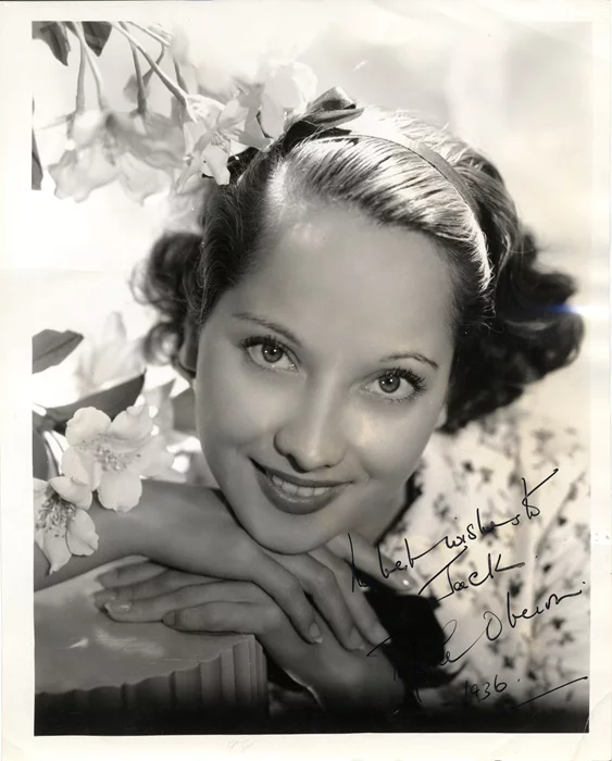 Merle Oberon autograph