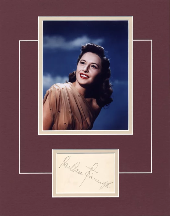 Barbara Stanwyck autograph