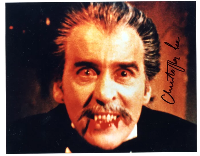 Christopher Lee autograph