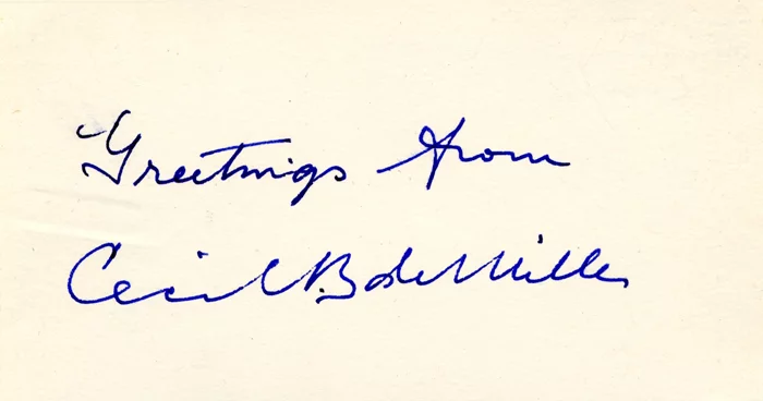 Cecil B. DeMille autograph