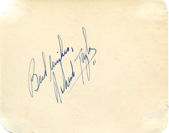 Robert Taylor autograph