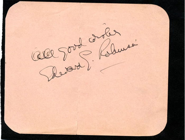 Edward G. Robinson autograph