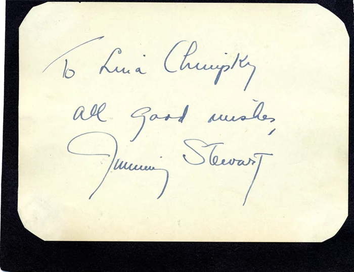 James Stewart autograph