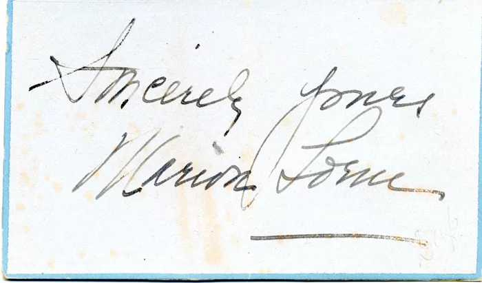 Marion Lorne autograph