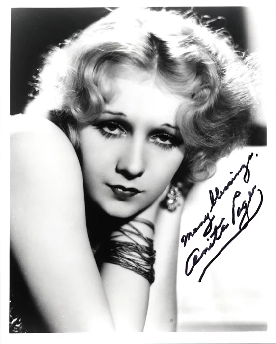 Anita Page autograph