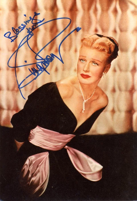 Ginger Rogers autograph