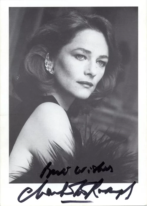 Charlotte Rampling autograph