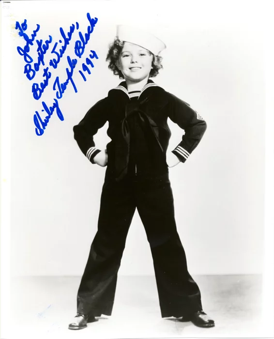 Shirley Temple autograph