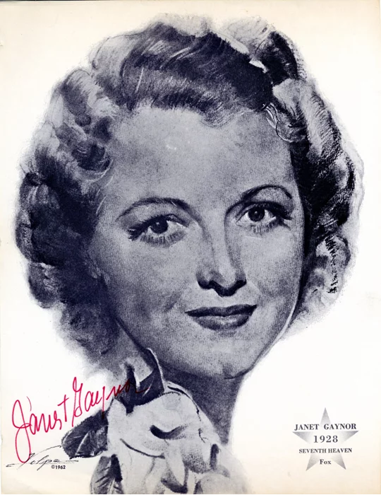 Janet Gaynor autograph