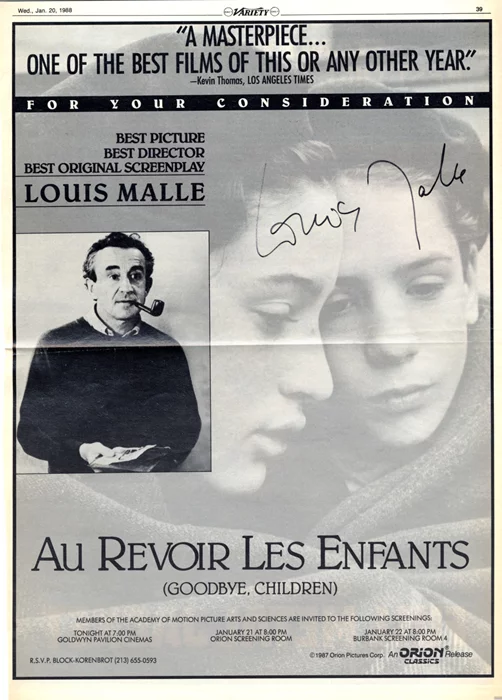 Louis Malle autograph