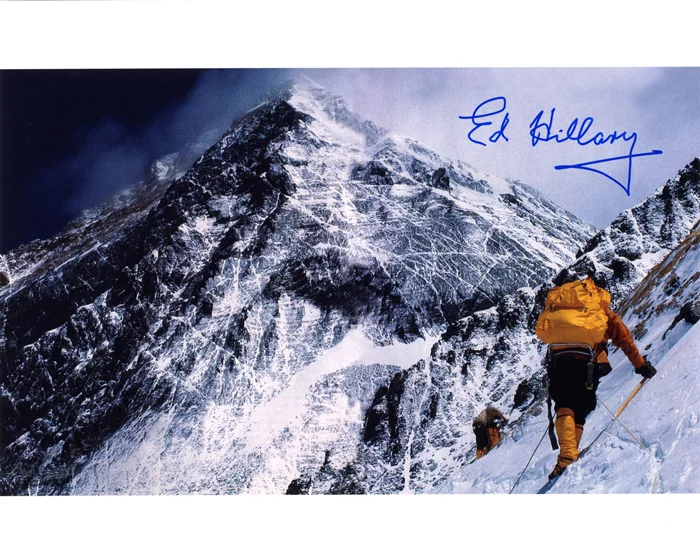 Sir Edmund Hillary autograph