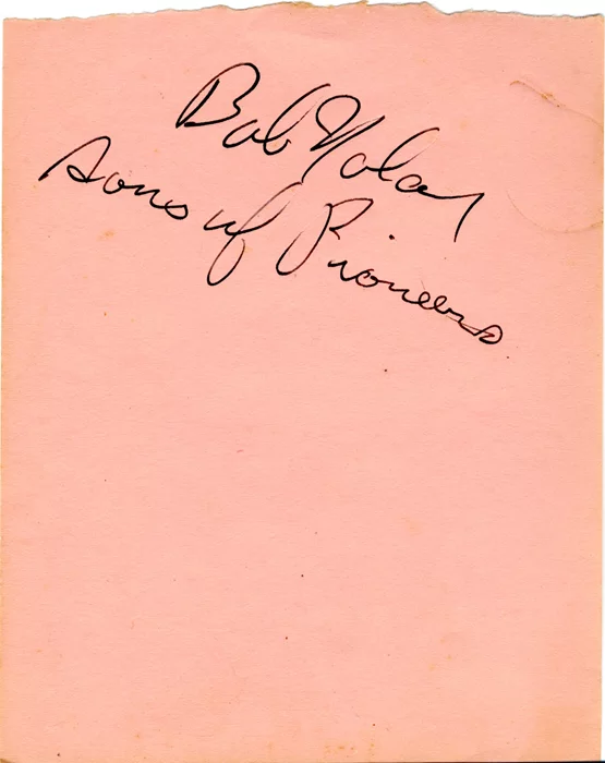 Bob Nolan autograph