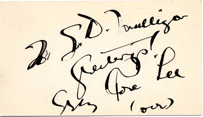 Gypsy Rose Lee autograph