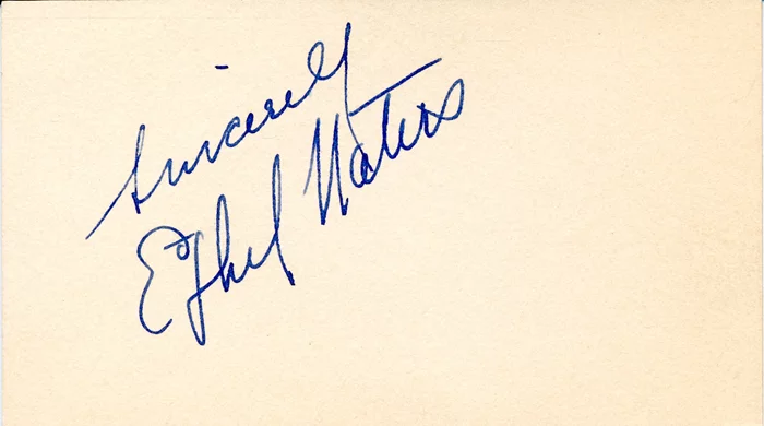 Ethel Waters autograph