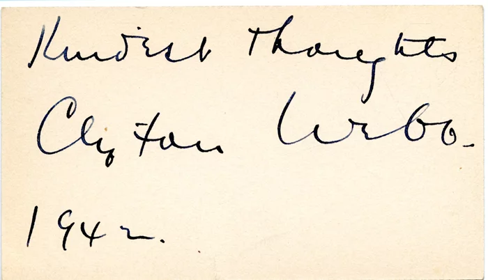 Clifton Webb autograph