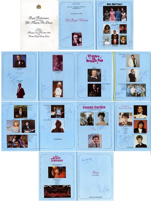 British Rock Stars autograph