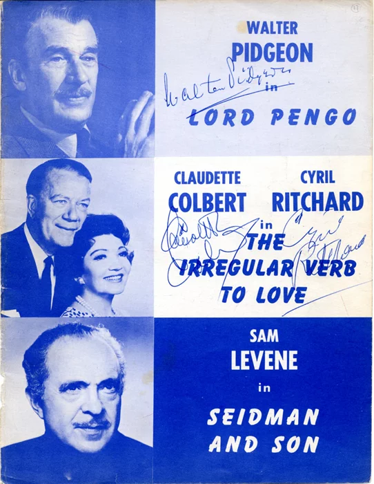 Vintage Signed Program Cover autograph