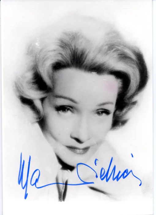 Marlene Dietrich autograph