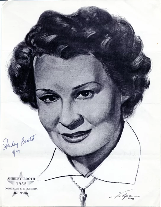 Shirley Booth autograph