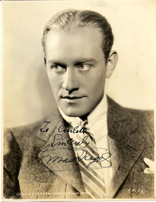 Conrad Nagel autograph