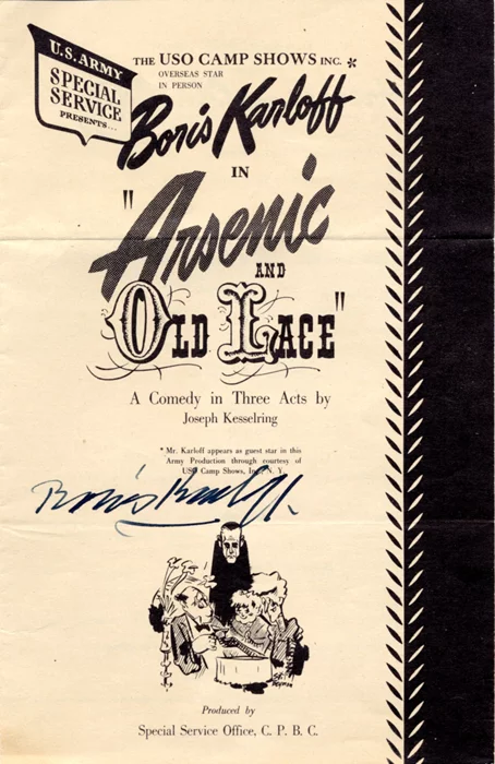 Boris Karloff autograph