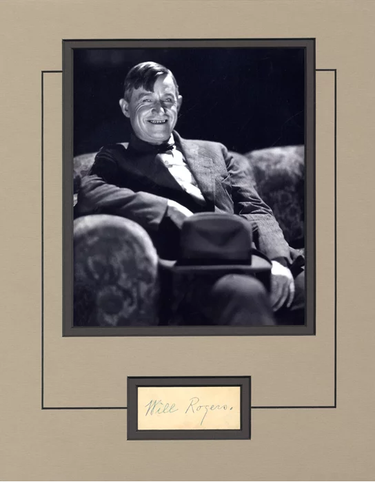 Will Rogers autograph