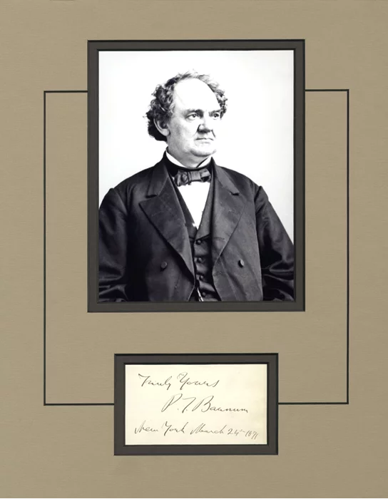 P.T. Barnum autograph