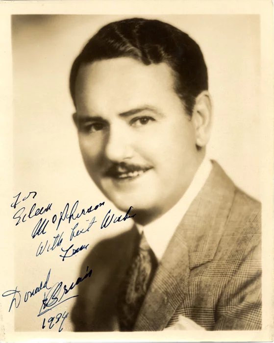 Donald Brian autograph