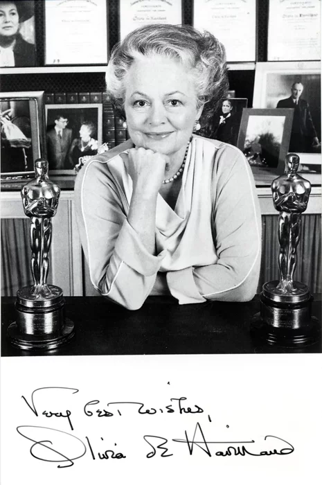 Olivia DeHavilland autograph