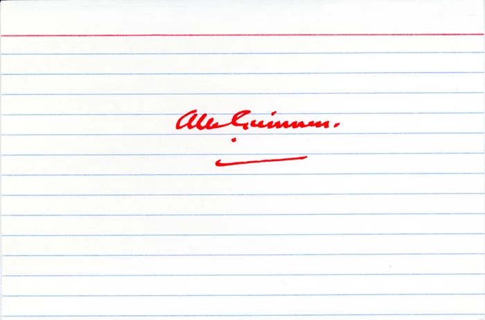Alec Guinness autograph