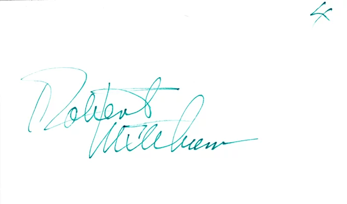 Robert Mitchum autograph