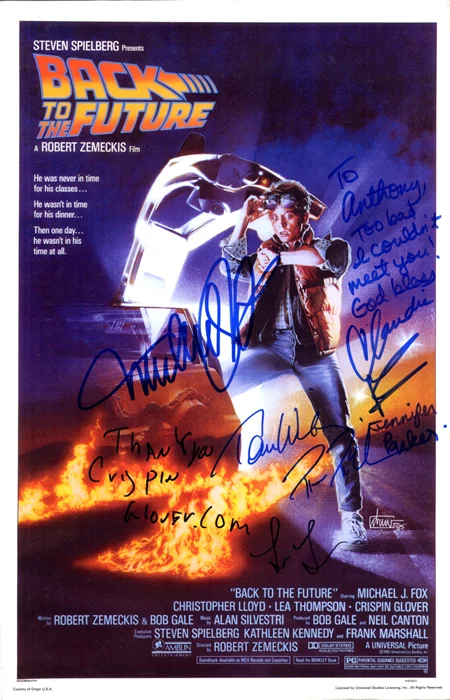 Back to the Future autograph